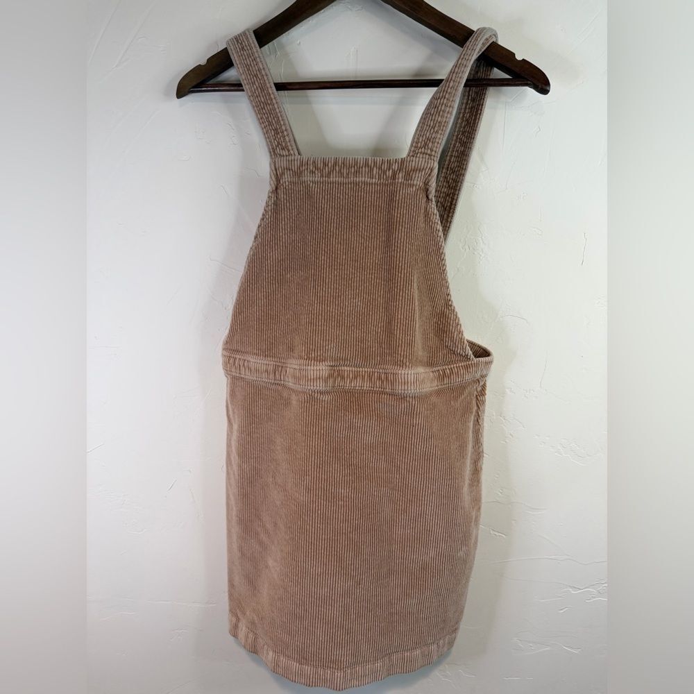 Kids Corduroy Pinafore Dress in Taupe - Casual Overall Style